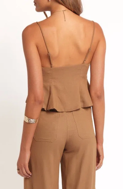 Petal And Pup Petal & Pup Zuva Cotton & Linen Top In Brown