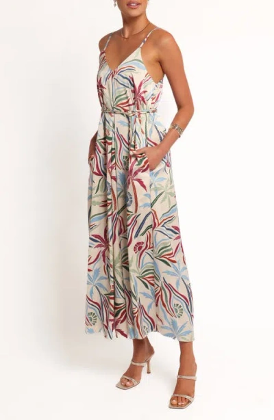 Petal And Pup Petal & Pup Riva Mixed Print Maxi Dress In Green