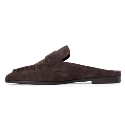 Black Suede Studio Gabby Suede Loafers In Brown
