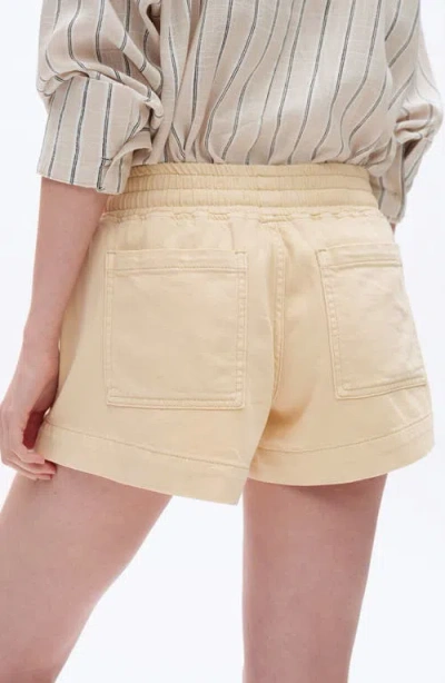 Bayeas High Waist Drawstring Denim Shorts In Neutral