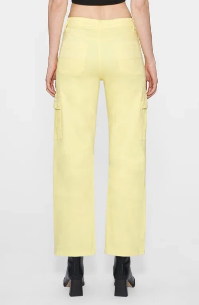 Bayeas Angel High Waist Ankle Cargo Pants In Yellow