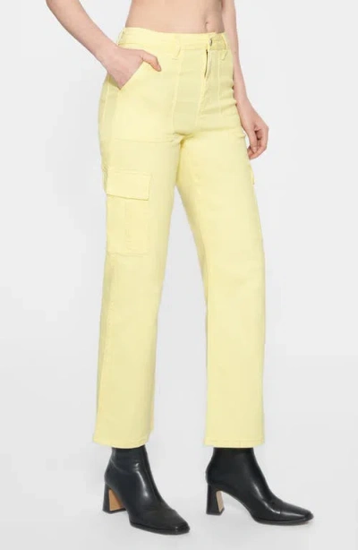 Bayeas Angel High Waist Ankle Cargo Pants In Yellow