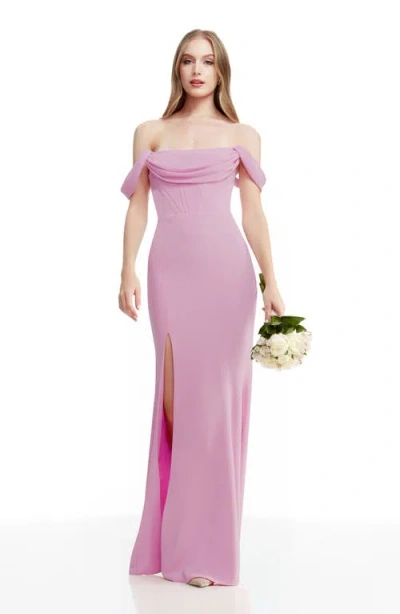 Dress The Population Women's Melania Corset Gown In Purple