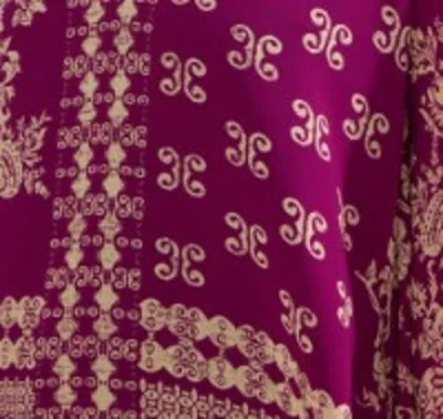 Live Unlimited Bandana Print Chiffon V-neck Top In Pink