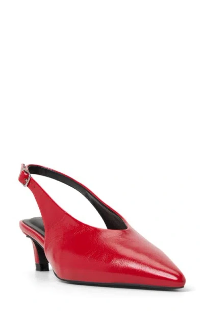 Call It Spring By Aldo Monett Slingback Pointed Toe Kitten Heel Pump In Red