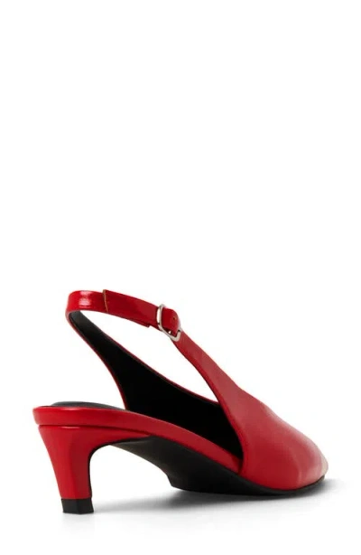 Call It Spring By Aldo Monett Slingback Pointed Toe Kitten Heel Pump In Red