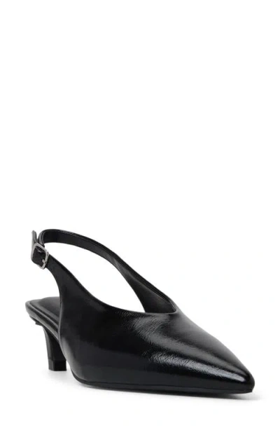 Call It Spring By Aldo Monett Slingback Pointed Toe Kitten Heel Pump In Black
