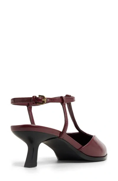 Call It Spring By Aldo Talaa Ankle Strap Pointed Toe Kitten Heel Pump In Burgundy