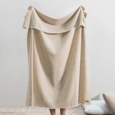 Lands Downunder Sutton Plaid Throw In Brown