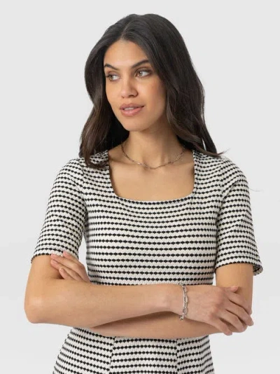 Saint And Sofia Saint + Sofia Darcey Short Sleeve Flared Dress In Gray