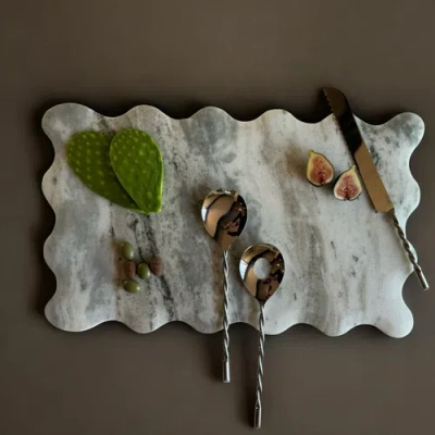 Meso Goods Ankara Twisted Salad Servers In Silver