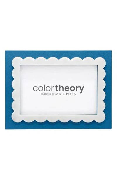 Mariposa Blue Scallop 4 X 6-inch Picture Frame In Blue