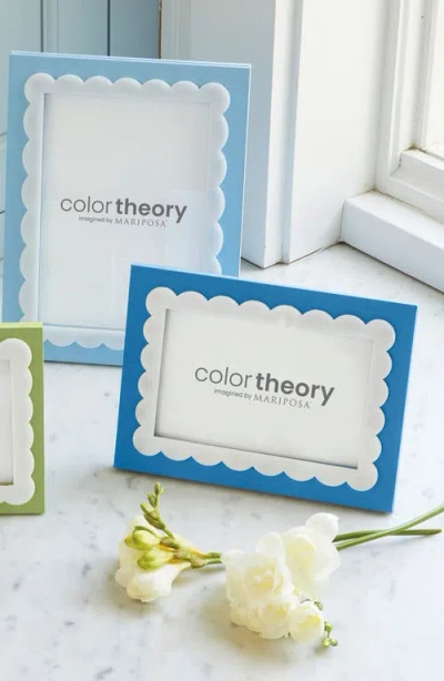 Mariposa Blue Scallop 4 X 6-inch Picture Frame In Blue