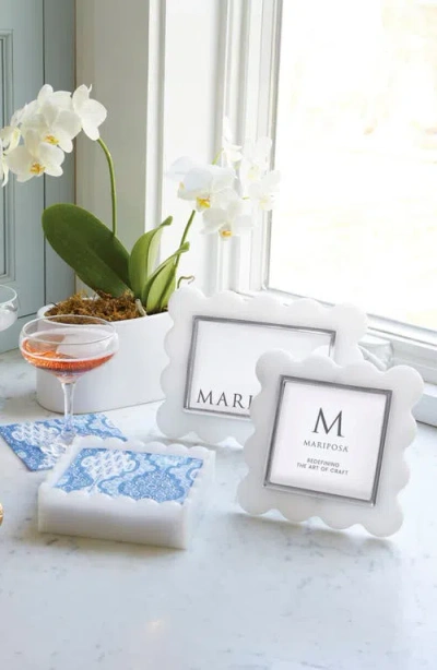 Mariposa Mod White Scallop 4 X 6-inch Picture Frame In White