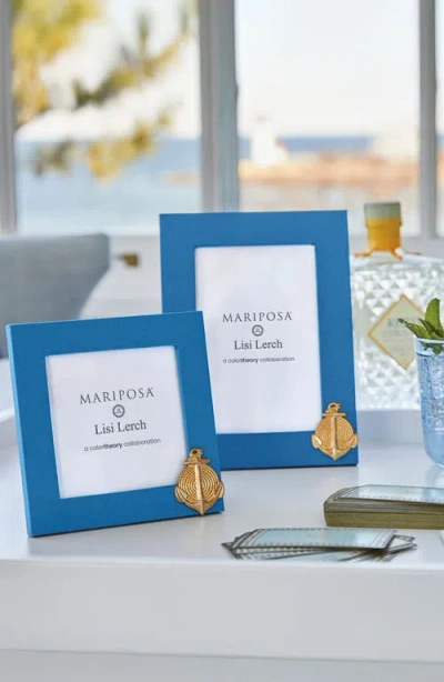 Mariposa Anchor Blue 4 X 6-inch Picture Frame In Blue