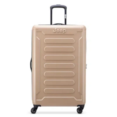 Jeep Jh004c Checked-large 28 Inch Hardside Expandable Luggage With Spinner Wheels In Sand
