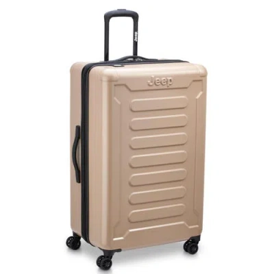 Jeep Jh004c Checked-large 28 Inch Hardside Expandable Luggage With Spinner Wheels In Sand