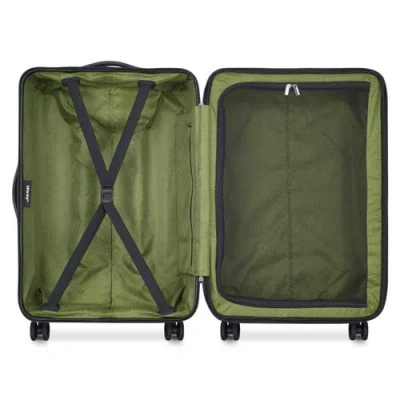Jeep Jh004c Checked-medium 24 Inch Hardside Expandable Luggage With Spinner Wheels In Green