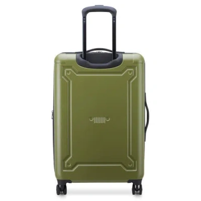 Jeep Jh004c Checked-medium 24 Inch Hardside Expandable Luggage With Spinner Wheels In Green