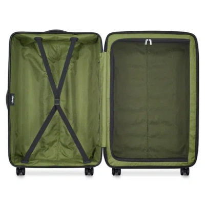 Jeep Jh004c Checked-large 28 Inch Hardside Expandable Luggage With Spinner Wheels In Green
