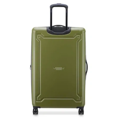 Jeep Jh004c Checked-large 28 Inch Hardside Expandable Luggage With Spinner Wheels In Green
