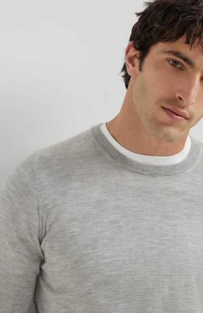 Brunello Cucinelli Roundneck Cashmere Sweater In Gray