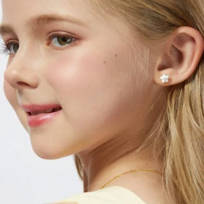 Anna Zuckerman Petit Daisy Earrings In White