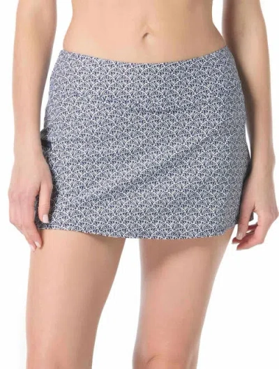 Beach House Samoan Floral Emmal Swim Skort In Blue