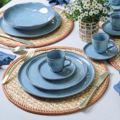 Porto Brasil Buffet Dinner Plate Set Of 6 In Blue