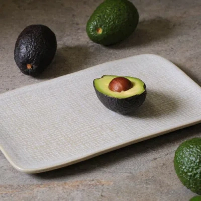 Porto Brasil Rectangular Platter Juta Medium Set Of 4 In Neutral