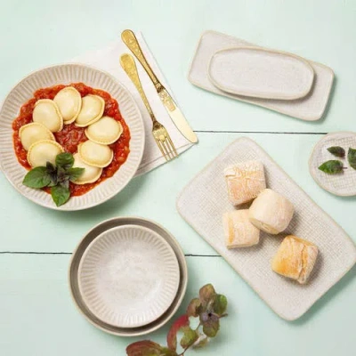 Porto Brasil Rectangular Platter Juta Medium Set Of 4 In Neutral