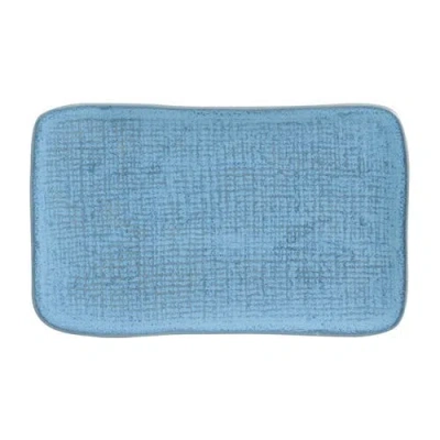 Porto Brasil Rectangular Platter Juta Medium Set Of 4 In Blue