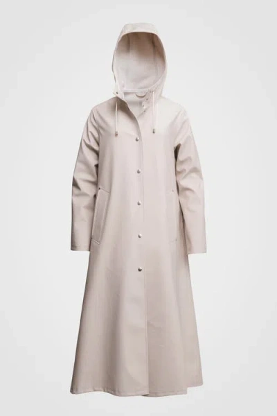 Stutterheim Mosebacke Long Raincoat In Light Sand