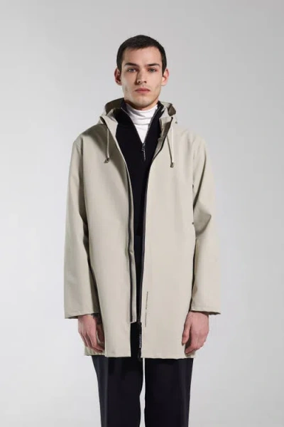 Stutterheim Stockholm Lightweight Zip Matte Raincoat In Neutral