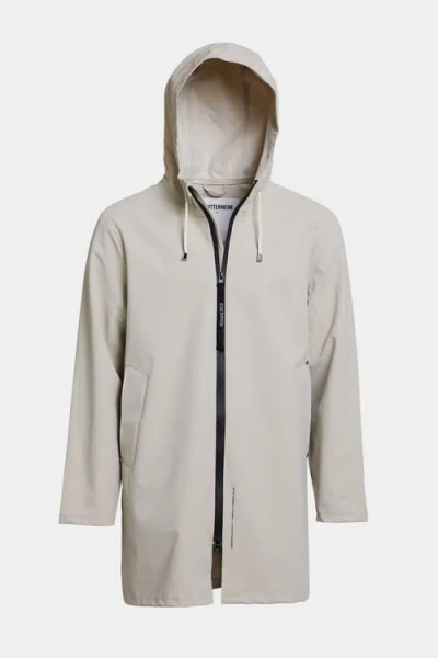 Stutterheim Stockholm Lightweight Zip Matte Raincoat In Neutral