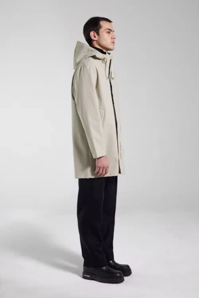 Stutterheim Stockholm Lightweight Zip Matte Raincoat In Neutral