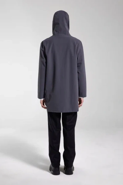 Stutterheim Stockholm Lightweight Zip Matte Raincoat In Black