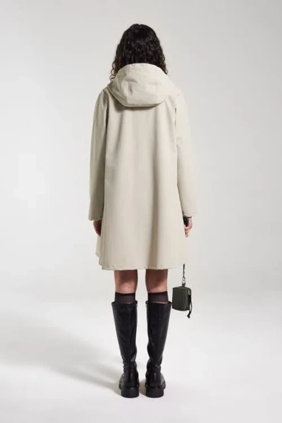 Stutterheim Mosebacke Lightweight Zip Matte Raincoat In Neutral
