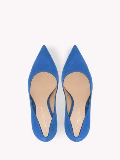 Gianvito Rossi 105mm Suede Pointed-toe Pumps In Blue