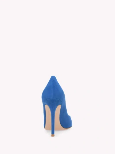 Gianvito Rossi 105mm Suede Pointed-toe Pumps In Blue