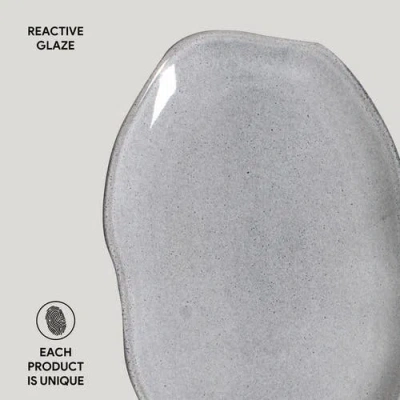 Porto Brasil Medium Shallow 11" Oval Platters, Set Of 4 In Gray