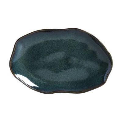 Porto Brasil Shallow Bio Oval Platter Medium Set Of 4 In Green