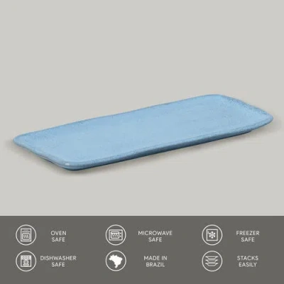 Porto Brasil Rectangular Platter Medium Set Of 4 In Blue