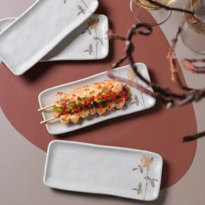 Porto Brasil Rectangular Platter Small Set Of 4 In Neutral