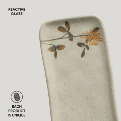 Porto Brasil Rectangular Platter Small Set Of 4 In Neutral