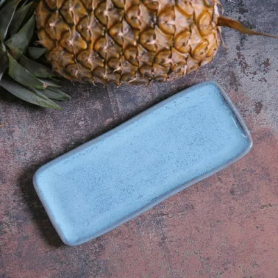 Porto Brasil Rectangular Platter Small Set Of 4 In Blue