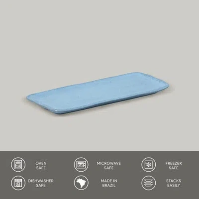 Porto Brasil Rectangular Platter Small Set Of 4 In Blue