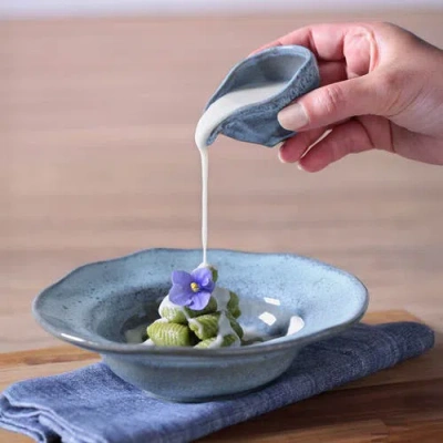 Porto Brasil Stoneware Teardrops, Set Of 6 In Blue