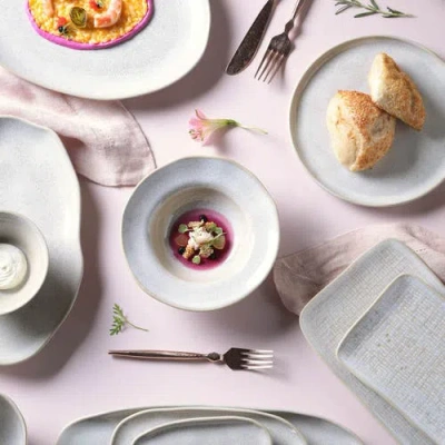 Porto Brasil Dessert/deep Rim Plate Set Of 4 In Neutral