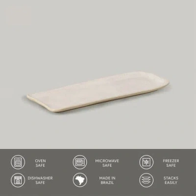 Porto Brasil Rectangular Platter Small Set Of 4 In Neutral